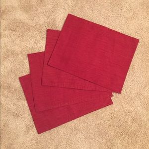 Red Cloth Placemats - Set of 4
